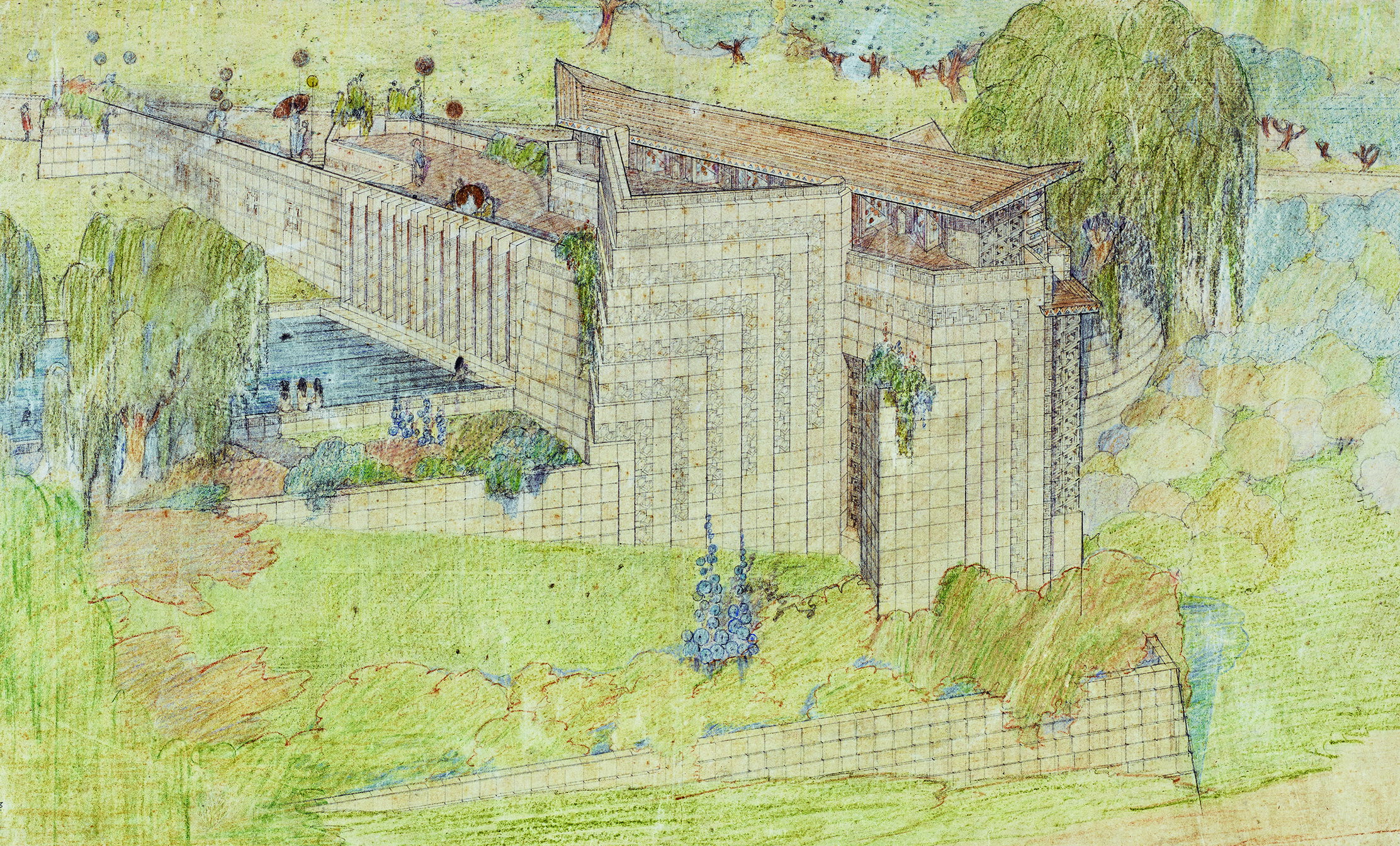 Crafting History: 15 Exquisite Drawings and Models by Frank Lloyd